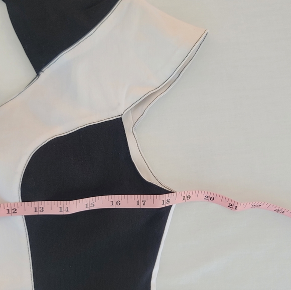 Tatyana Black And White Colorblock Retro Pencil Dress - Picture 11 of 13